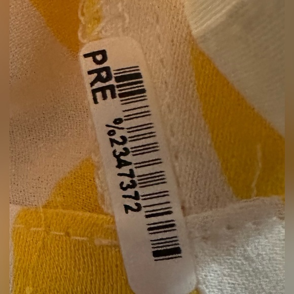 Karina Grimaldi Strappy Matilda Mini Dress Lemon Brush Stroke Print Front Cutout - Picture 10 of 10